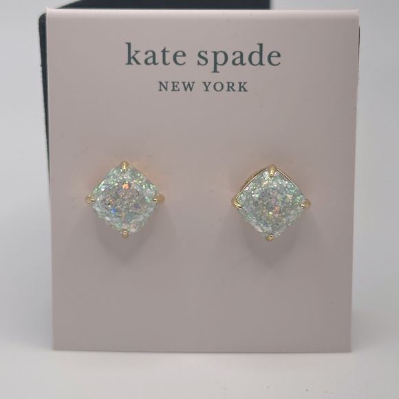 kate spade Jewelry - Kate Spade Glitter Crystal Stud Earrings in Opal